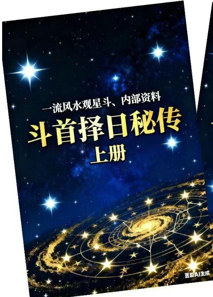 《斗首择日秘传》高级教程上下册（一流风水观星斗、内部资料）