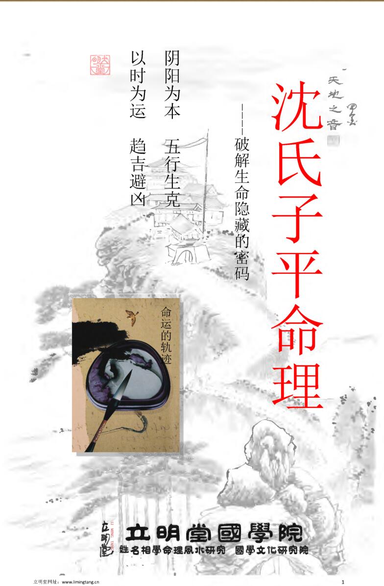 《沈氏子平命理》插图1