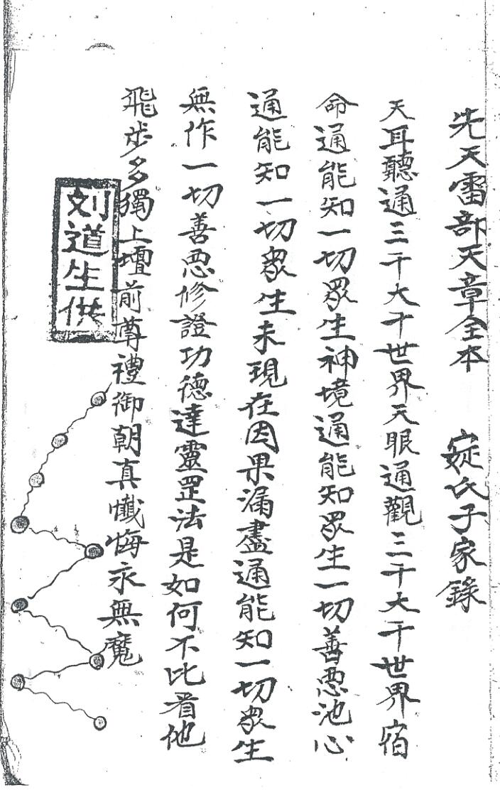 《先天雷部天章刘道生供》黑白插图5