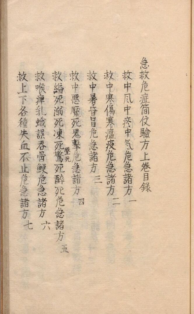 急救危症简便验方 胡其重（清）插图1