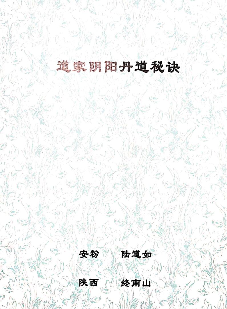 《道家阴阳丹道秘诀》陆道如