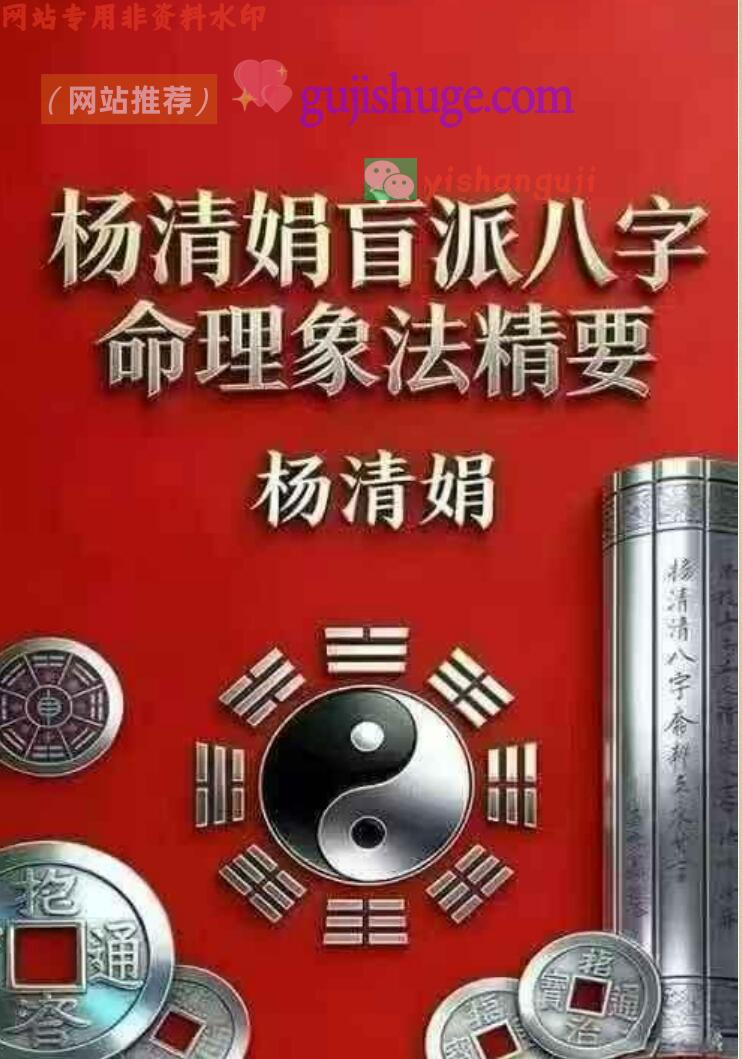 《杨清娟盲派八字命理象法精要》