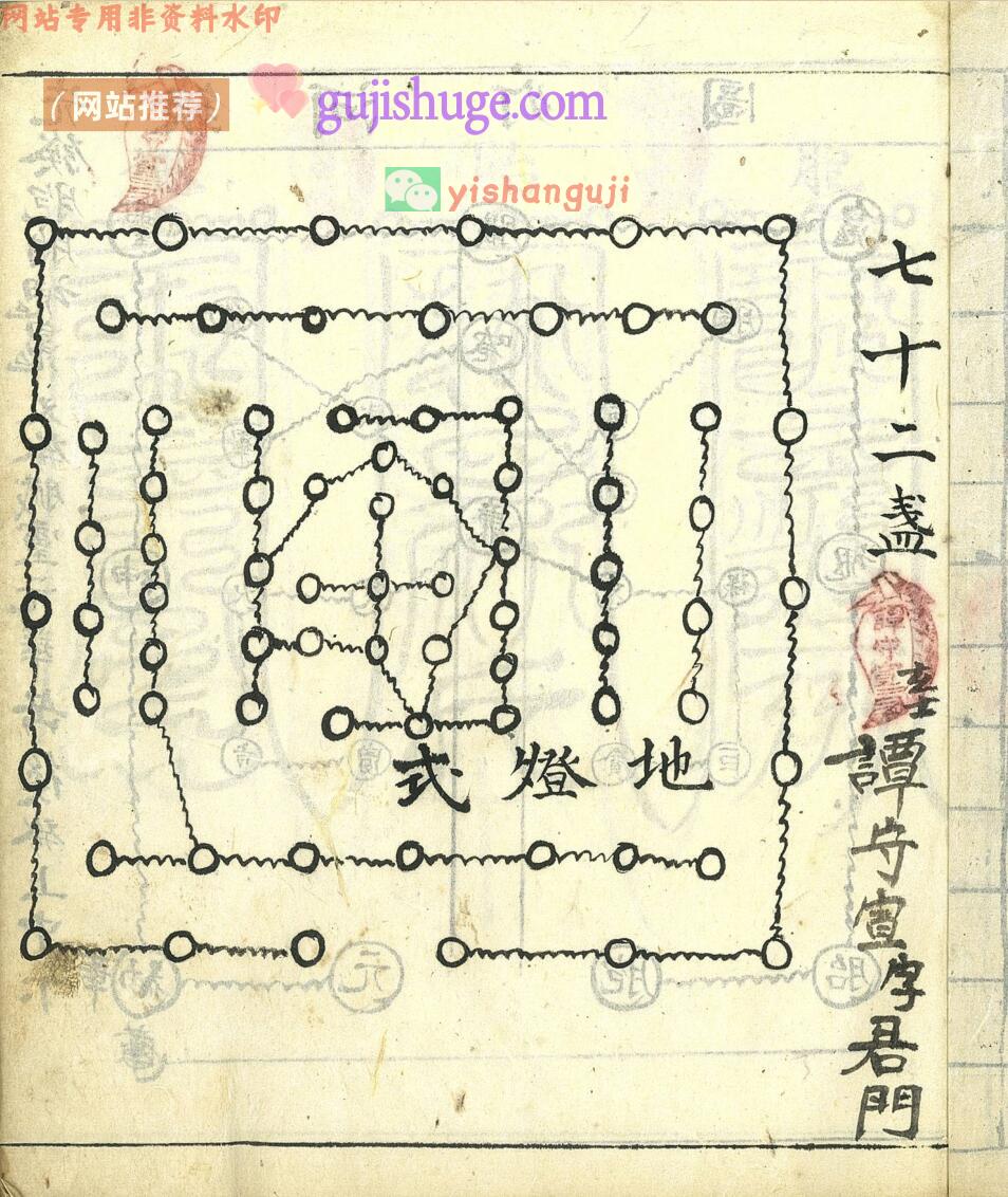 道家科仪符咒古籍《斗姥旛坛召亡灯符式》