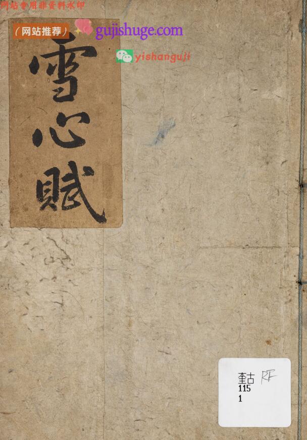 《雪心赋正解》百度网盘下载