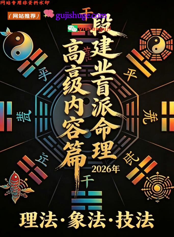 段建业盲派命理·高级内容篇｜理法·象法·技法（2026年完整版）
